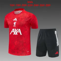 US22.98 - 26/27 Liverpool Camo Training Kids Kit Red