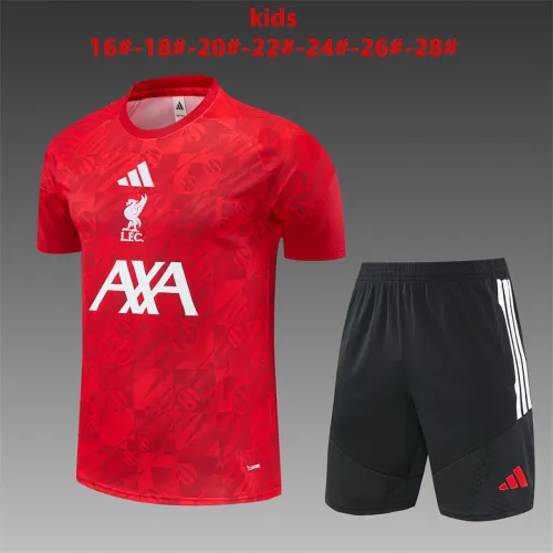 26/27 Liverpool Camo Training Kids Kit Red