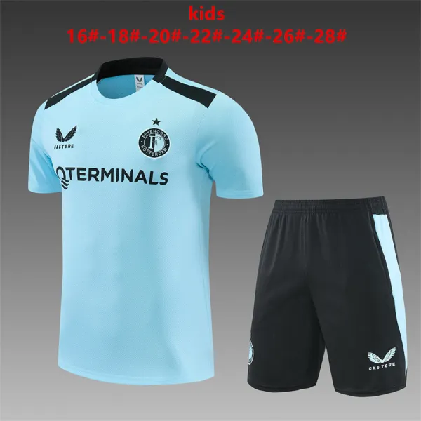 26/27 Feyenoord Training Kids Kit Light Blue - A-Grade Quality Detail View