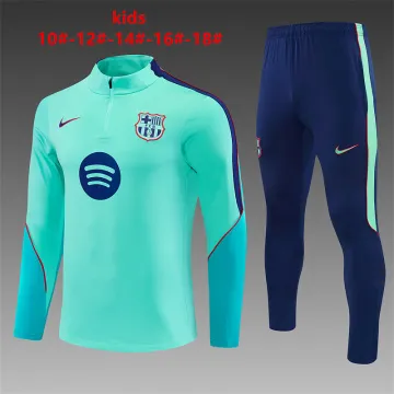 26/27 Barcelona Kids Half-zip Tracksuit Light Blue