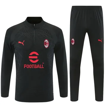 26/27 AC Milan Half-zip Tracksuit Black