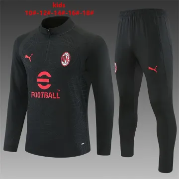 26/27 AC Milan Kids Half-zip Tracksuit Black