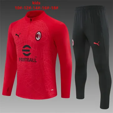 26/27 AC Milan Kids Half-zip Tracksuit Red