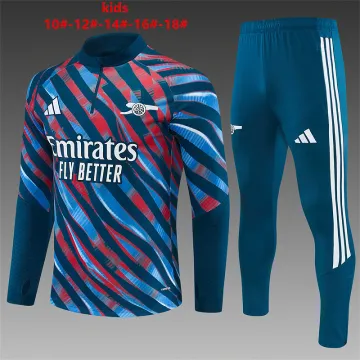 26/27 Arsenal Camo Kids Half-zip Tracksuit Red/Blue