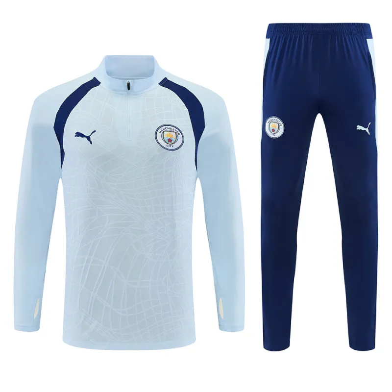 26/27 Manchester City Half-zip Tracksuit Light Blue