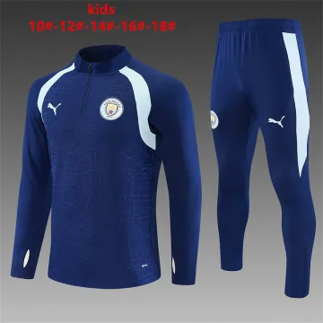 26/27 Manchester City Kids Half-zip Tracksuit Royal Blue
