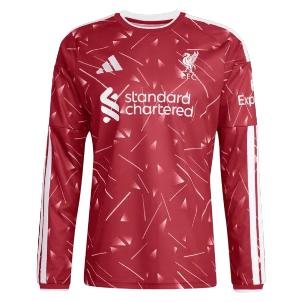 26/27 Liverpool Home Long Sleeve Jersey - A-Grade Quality Detail View