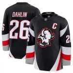 Maglia Premium alternativa nera da uomo dei Buffalo Sabres con il numero di Rasmus Dahlin