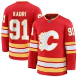 Camisa Premium Vermelha de Casa dos Calgary Flames de Nazem Kadri para Homem