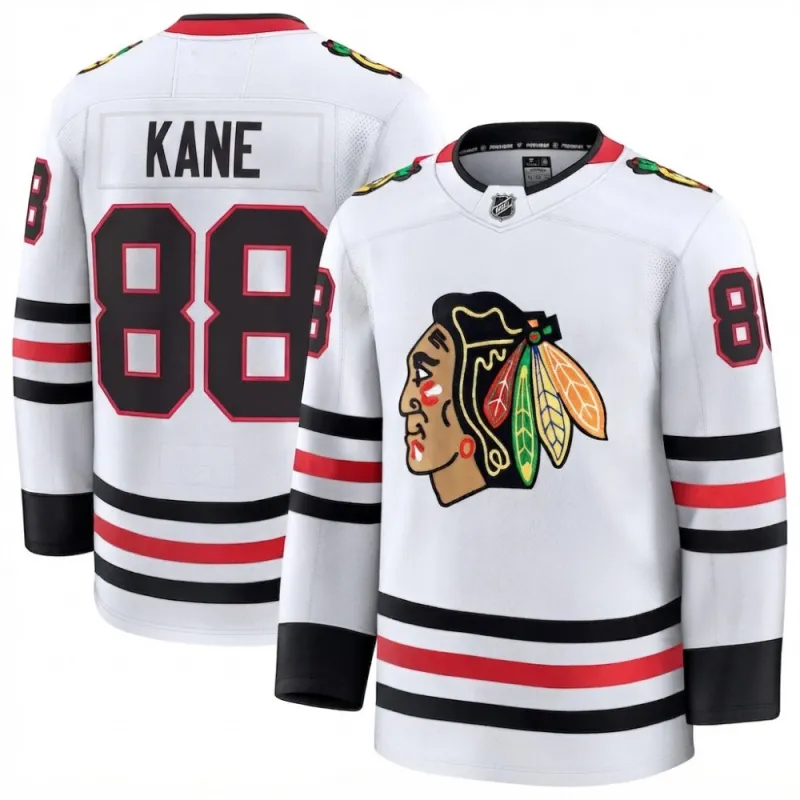 Patrick Kane Men’s Chicago Blackhawks White Away Premium Jersey