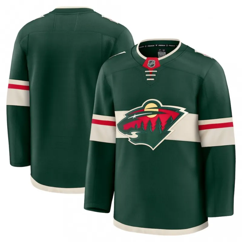 Men’s Minnesota Wild Green Home Premium Blank Jersey