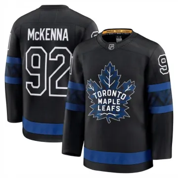 Maillot Premium noir alternatif des Maple Leafs de Toronto pour homme de la marque McKenna