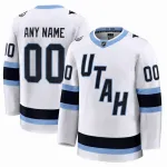 Utah Mammoth wit uit-shirt voor heren, premium spelersshirt op maat