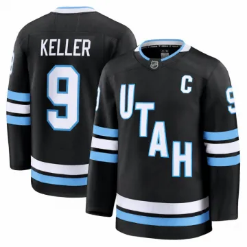 Camiseta Premium de local «Utah Mammoth» en negro de Clayton Keller para hombre