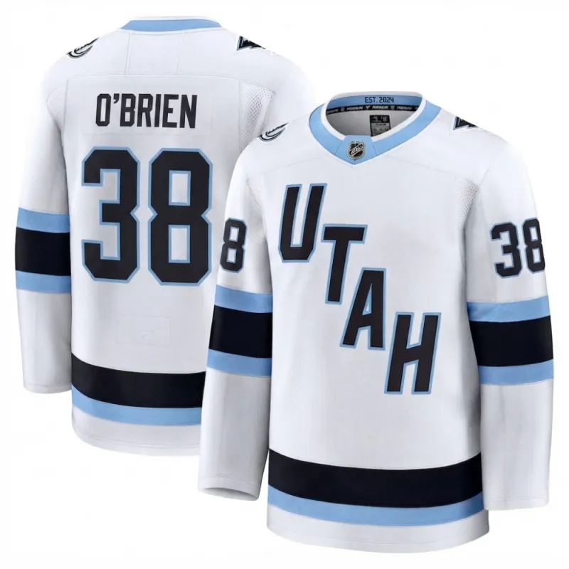 Liam O’Brien Men’s Utah Mammoth White Away Premium Player Jersey