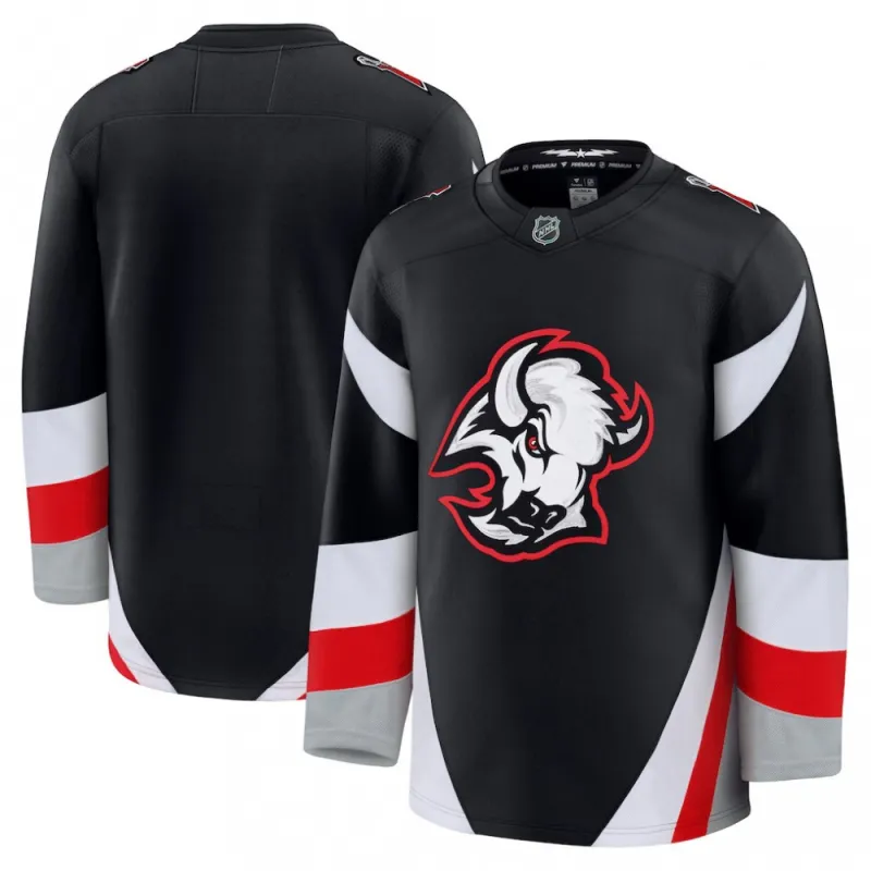 Men’s Buffalo Sabres Black Alternate Premium Blank Jersey