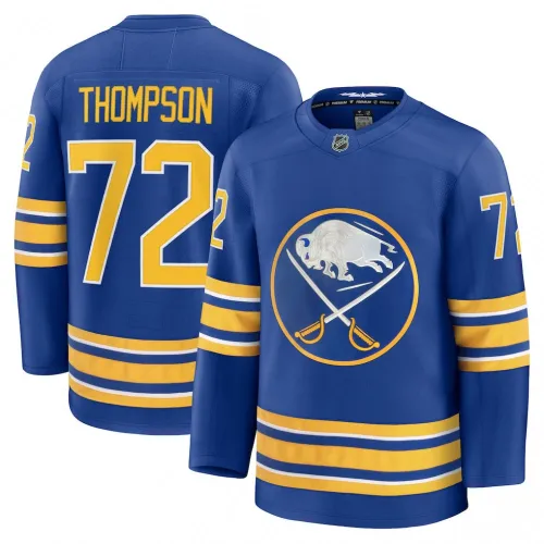 Maillot « Premium » domicile bleu roi des Buffalo Sabres de Tage Thompson pour homme