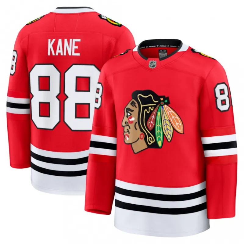 Patrick Kane Herren-Trikot der Chicago Blackhawks, rot, Premium-Ausführung (Heimtrikot)