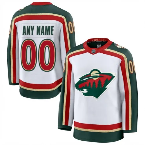 Minnesota Wild White 25th Anniversary Premium Custom Jersey