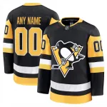 Men's Pittsburgh Penguins Black Home Premium Custom Jersey