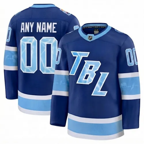 Maglia personalizzata premium da uomo dei Tampa Bay Lightning, blu, NHL Stadium Series 2026