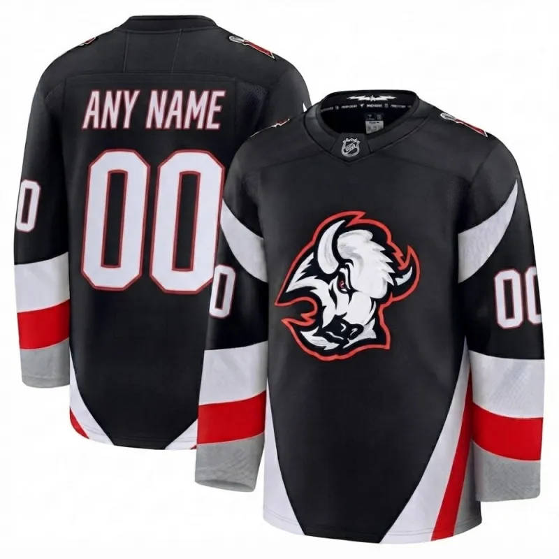 Men’s Buffalo Sabres Black Alternate Premium Custom Jersey