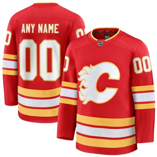 Rotes Premium-Trikot der Calgary Flames für Herren, individuell gestaltbar (Heimtrikot)