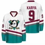 Maglia da uomo Paul Kariya degli Anaheim Ducks, modello retrò 1996/97, bianca
