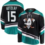 Maglia da uomo Ryan Getzlaf degli Anaheim Ducks, modello "Breakaway" nero (versione alternativa)