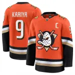 Maglia Premium da uomo Paul Kariya degli Anaheim Ducks, arancione (divisa da casa)
