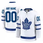 Camisa personalizada premium branca de jogo fora de casa dos Toronto Maple Leafs para homem