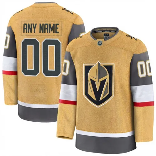 Camisola personalizada premium «Gold» dos Vegas Golden Knights para homem (jogo em casa)