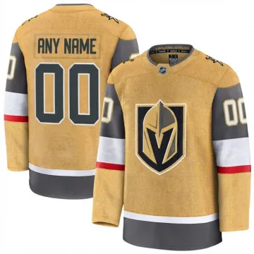 Men's Vegas Golden Knights Gold Home Premium Custom Jersey