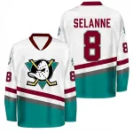 Teemu Selanne Men's Anaheim Ducks 1996/97 Retro White Jersey