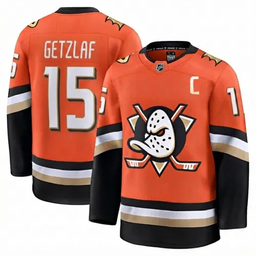 Ryan Getzlaf heren-thuisshirt van de Anaheim Ducks in oranje (Premium-uitvoering)