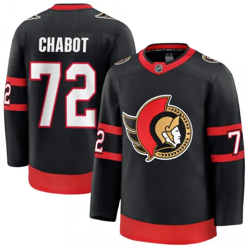 Thomas Chabot Ottawa Senators zwart thuis-premiumshirt voor heren