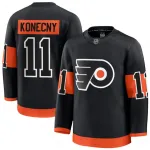 Camisa masculina Philadelphia Flyers Travis Konecny preta alternativa premium