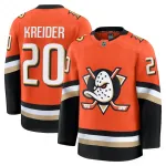 Camiseta Premium naranja de local de Chris Kreider (Anaheim Ducks) para hombre
