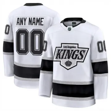 Men's Los Angeles Kings White Away Premium Custom Jersey