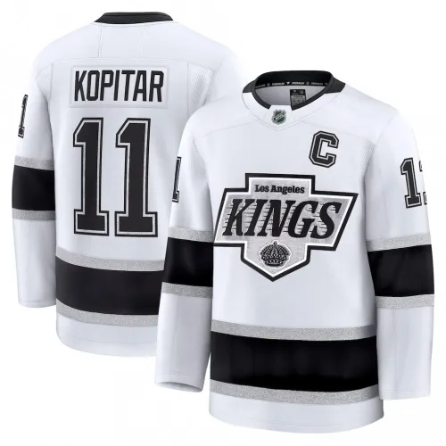 Maillot Premium blanc extérieur Anze Kopitar des Los Angeles Kings pour homme