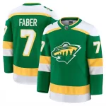 Brock Faber Men's Minnesota Wild Green Alternate Premium Jersey