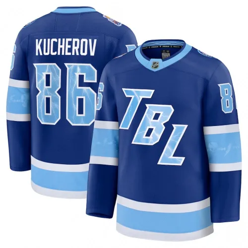 Maillot Premium Nikita Kucherov pour homme, Tampa Bay Lightning, bleu, 2026, NHL Stadium Series