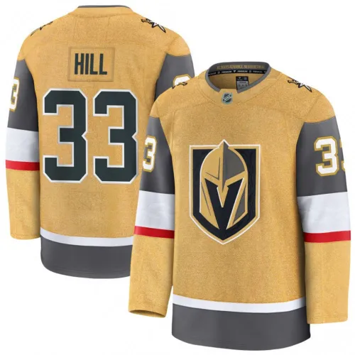 Maglia Premium da uomo Adin Hill dei Vegas Golden Knights, colore oro (partita in casa)