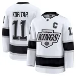Camisola Premium Branca de Visita dos Los Angeles Kings para Homem, de Anze Kopitar