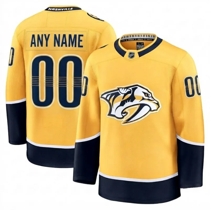 Nashville Predators Home Premium Custom Jersey – Yellow