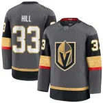 Camisa Premium Alternativa Cinzenta dos Vegas Golden Knights da Adin Hill para Homem