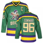Charlie Conway Men's Mighty Ducks Movie Green Ice Hockey Jersey
