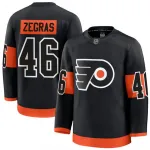 Men's Philadelphia Flyers Trevor Zegras Black Alternate Premium Jersey