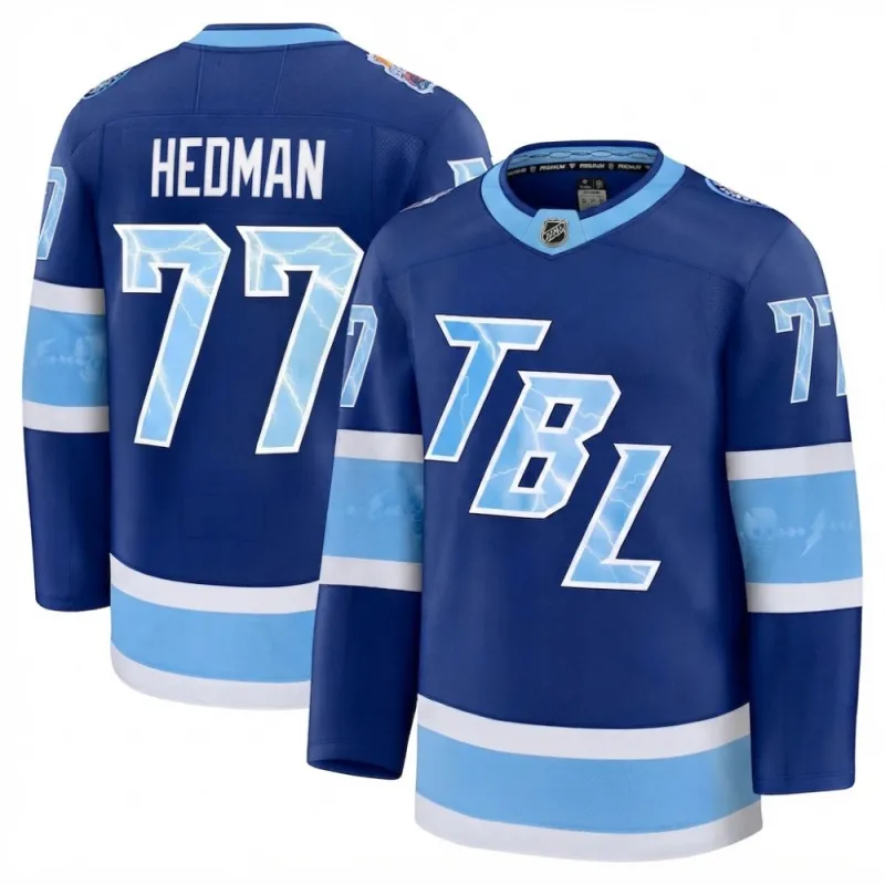 Victor Hedman Men’s Tampa Bay Lightning Blue 2026 NHL Stadium Series Premium Jersey