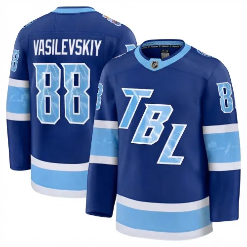 Camisola Premium Andrei Vasilevskiy, Tampa Bay Lightning, azul, 2026, NHL Stadium Series, para homem